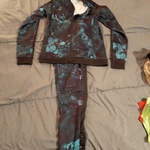 Black and blue jacket and pants set